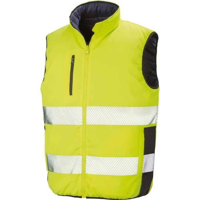 Doudoune sans manche sale fluo
