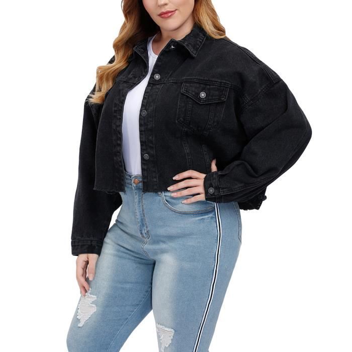 Veste en Jean Femme Veste Courte Vintage Jeans Jacket Blouson