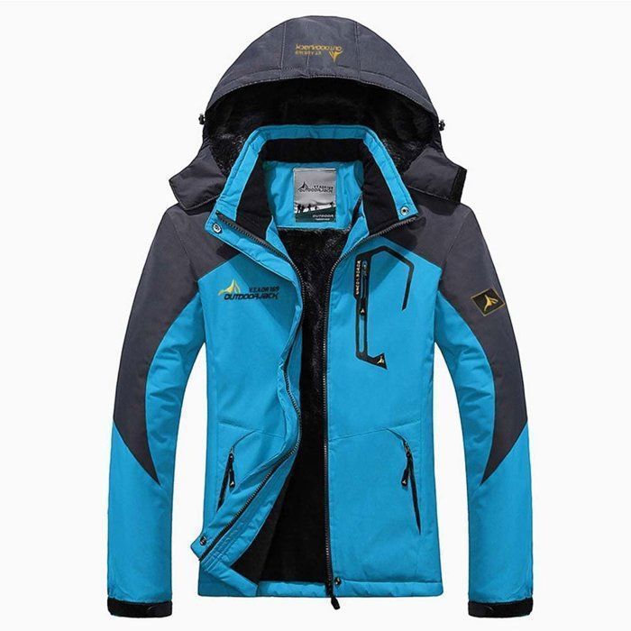 Veste de Ski Femmes dhiver Chaud Imperméable Coupe-Vent Randonnée pour Voyage HX005NV bleu