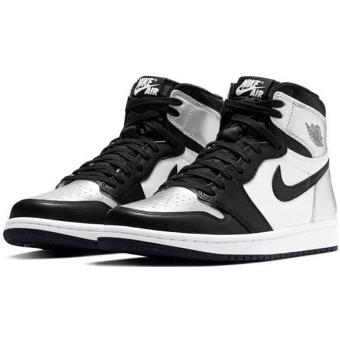 Basket Air-Jordan 1 AJ 1 Retro High Chaussure pour Homme et Femme Noir Noir  - Cdiscount Chaussures