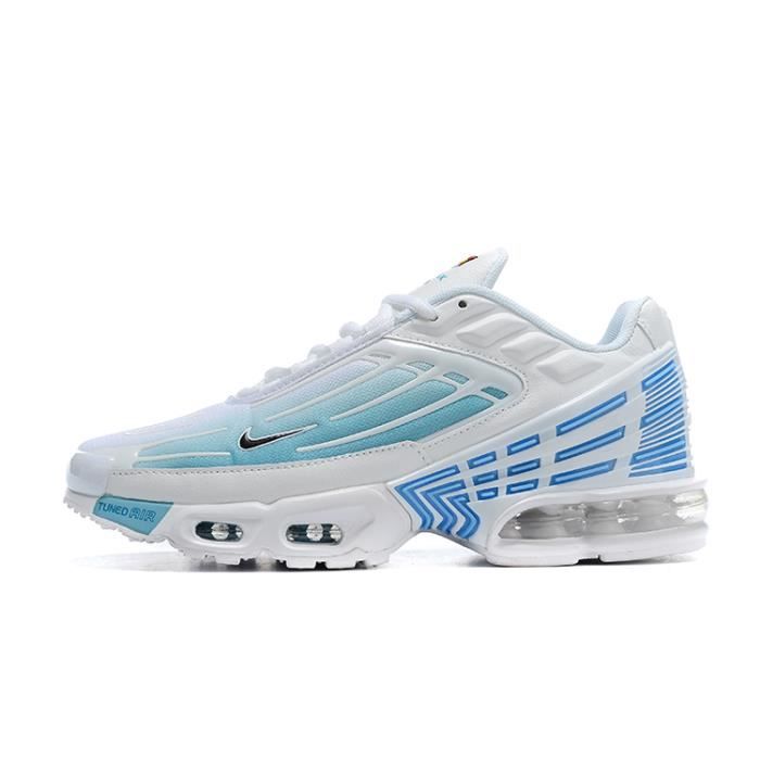 Baskets Plus Nike Air Max TN 3 Homme Femme Chaussures Entraînement de Sport  Blanc Bleu Blanc bleu - Cdiscount Chaussures