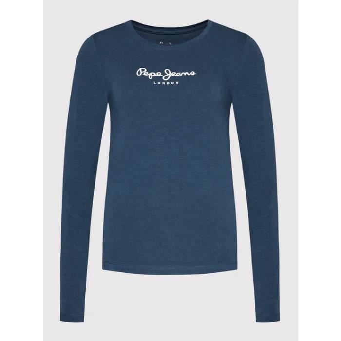 PEPE JEANS - T-shirt manches longues - marine - L - Bleu - Tee-shirts