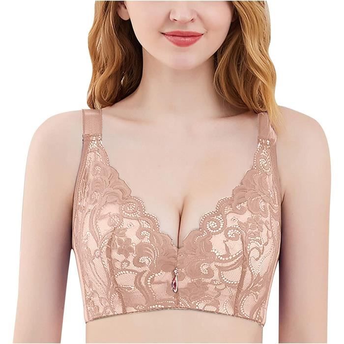 Acheter Soutien-gorge Femme Sans Anneau En Acier Gilet En Dentelle Soutien- Gorge Push Up Grande Taille