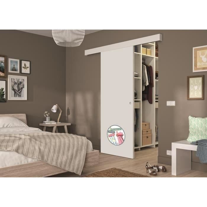 Optimum Kit Porte Coulissante Rail Bandeau Pret A Peindre