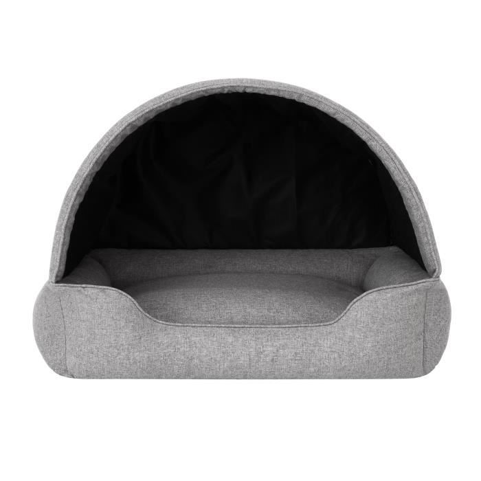 Comparer les prix de Panier pour chien, maison pour chien en tissu, grotte pour chat, niche pour chien, corbeille pour chien, gris, L : 60x47 cm