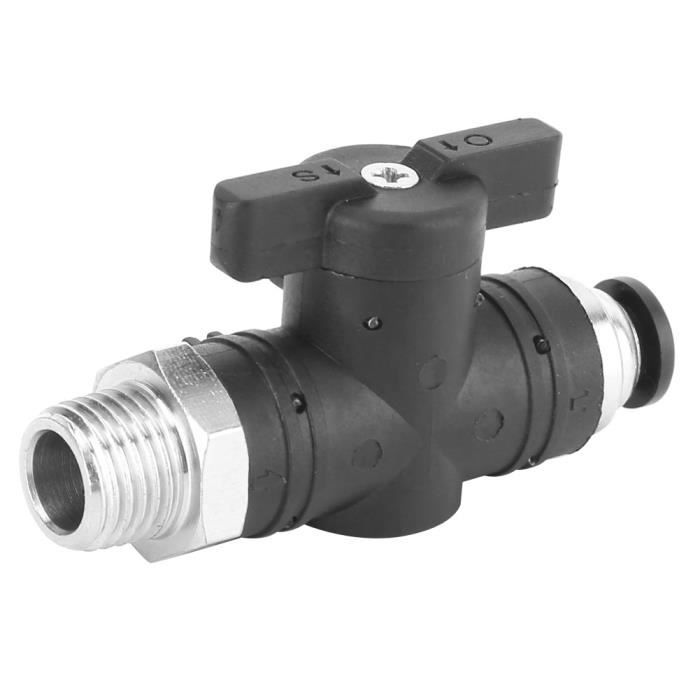 4 Connecteurs Pneumatiques Angle Droit 6mm Avec Valve - Pour Contrôler Le Flux D'Air/Eau