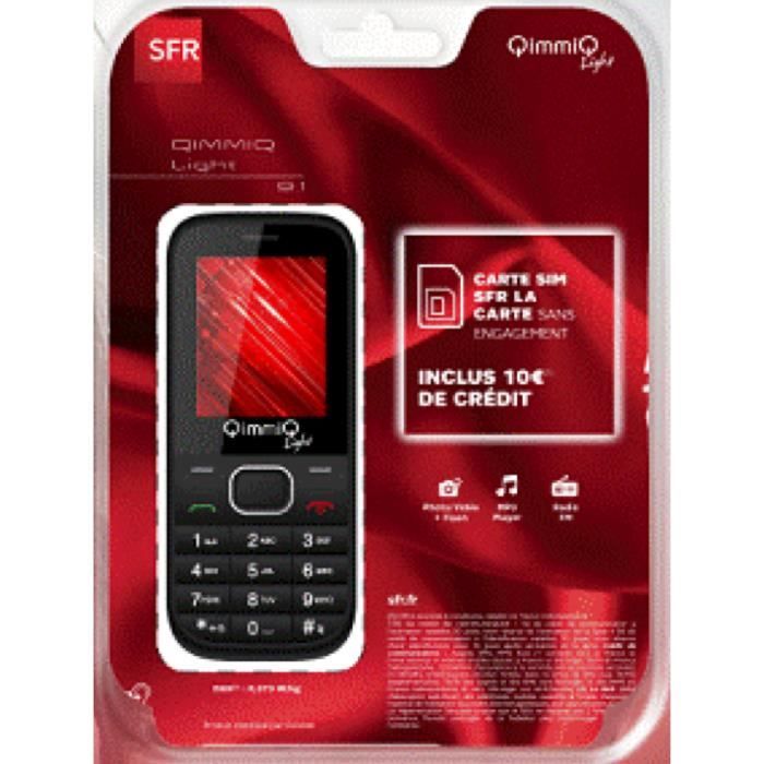 PACK PRET A L'EMPLOI PRÉPAYÉE SFR QIMMIQ 10€ DE CREDIT INCLUS - Achat ...