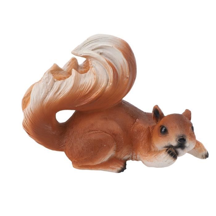Statue D'écureuil En Résine Pour Jardin - Déco Extérieure Réaliste 13x18x31 Cm - Résistante Aux Intempéries, Couleur Durable