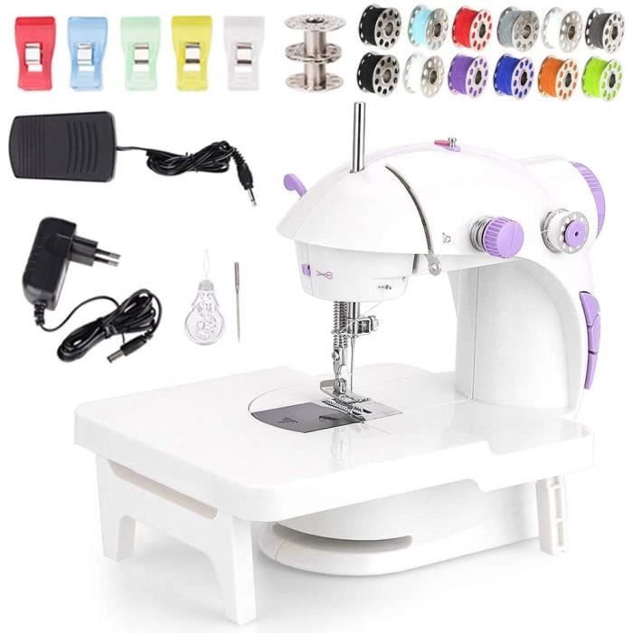 Machine à Coudre électrique Portable - Mini, Pour Débutants Et Enfants, Double Fil, Fonction Enroulement - Piles Non Incluses