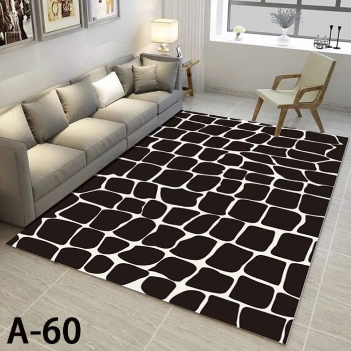 Tapis Salle à Manger Facile à Nettoyer X5857 Tapis Abstrait Geomeque 3d Facile A Nettoyer Tache Fade Resistant Soft Salon Salle A Manger Tapis Retro Salon Cham Achat Vente Tapis Cdiscount
