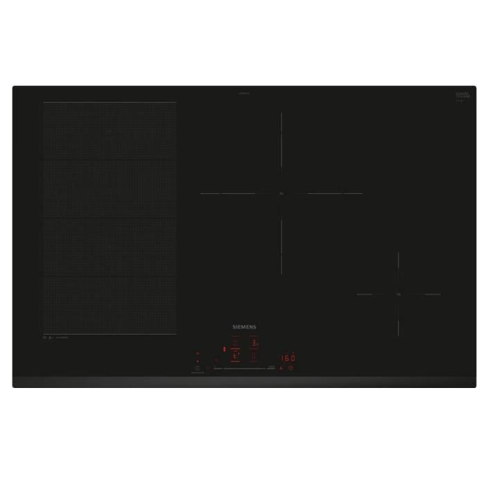 Siemens Table de cuisson induction 80cm 4 feux 7400w noir - EX83RHEC1F