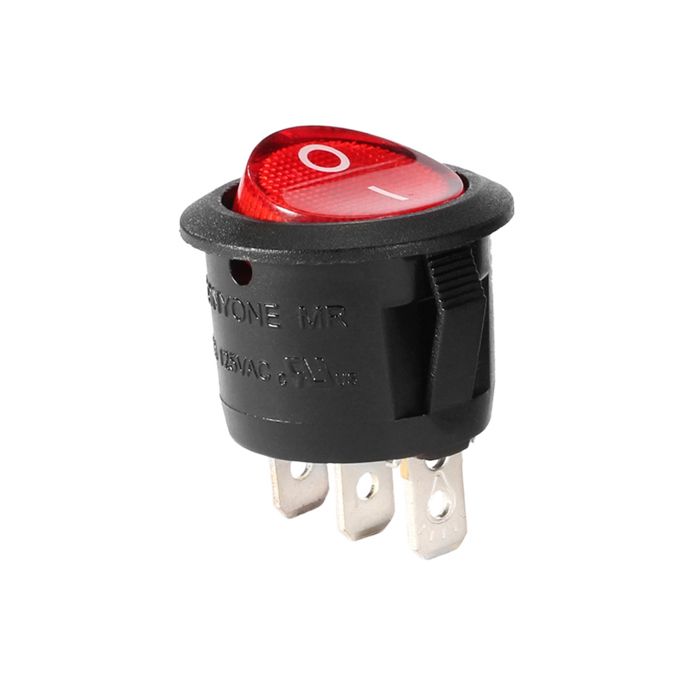 Lot De 10 Interrupteurs à Bascule Ronde SPDT - AC250V/10A - Noir - Pour Bateau, DIY, électronique