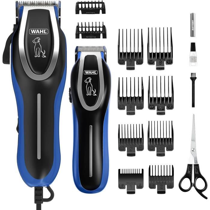 Tondeuse Pour Chien Et Chat Wahl Max50+ - 2 Vitesses (3000/3400 Tr/min) - Lame 1.5mm + Peignes 6 Et 13mm - Puissante Et Silencieuse