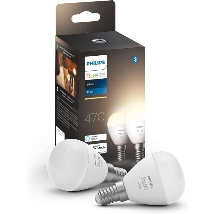 Philips Hue White, ampoule LED connectée Luster E14, compatible