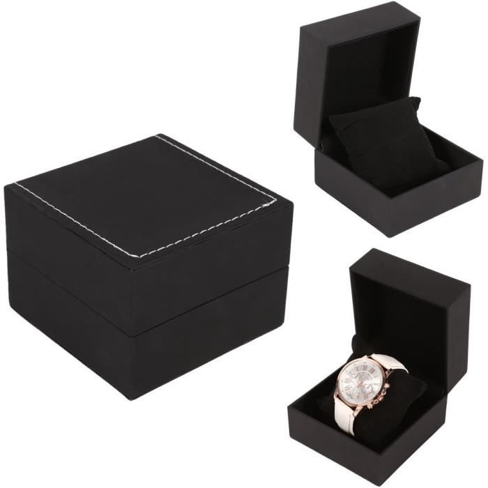 Lot De 3 Pochettes Velours Pour Montres Avec Fermeture Pression - Noir, étui De Rangement Et Voyage Pour Montres Et Bijoux - 1