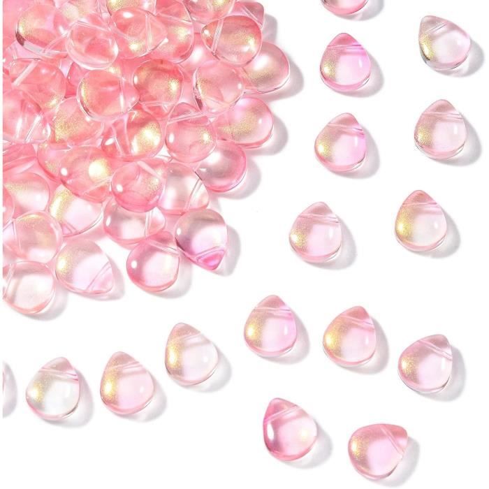 Craftora Lot De 100 Perles En Verre En Forme D'étoile Avec Poudre