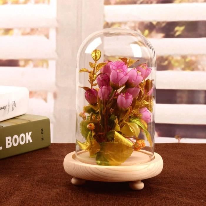 Cloche En Verre Transparent Avec Base - 15,2 Cm De Haut, Pour Plantes Miniatures, Bougies, Décoration