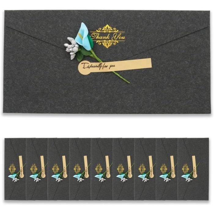 40 Petites Enveloppes Vintage en Papier Kraft Bleu Clair – Enveloppes avec Sceaux en Forme de Cœur – Parfaites pour Cartes-Cadeaux, Invitations DIY et Cartes de Remerciement