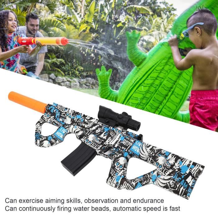 Pistolet Airsoft électrique Automatique – Viseur Inclus, Billes De Gel, Rechargable USB, Pour 12+ Ans, Bleu