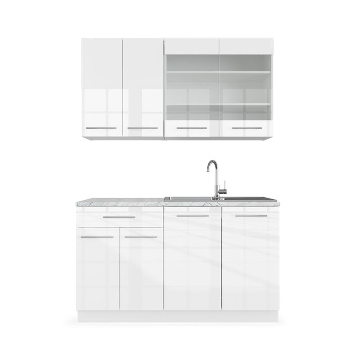 Vicco - Cuisine Fame-line - 140 Cm Sans Plan De Travail
