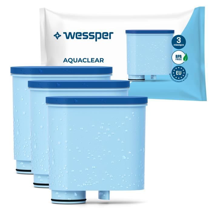 Lot de 3 filtres à eau Wessper similaires à Philips Saeco pour cafetière - Accessoires petit déjeuner