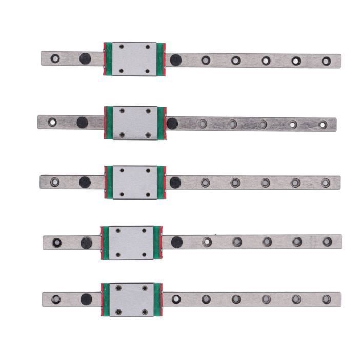 Rails De Guidage Linéaire MGN7 150 Mm Avec Roulements - Pour Imprimantes 3D Et CNC, 2 Sets Complets