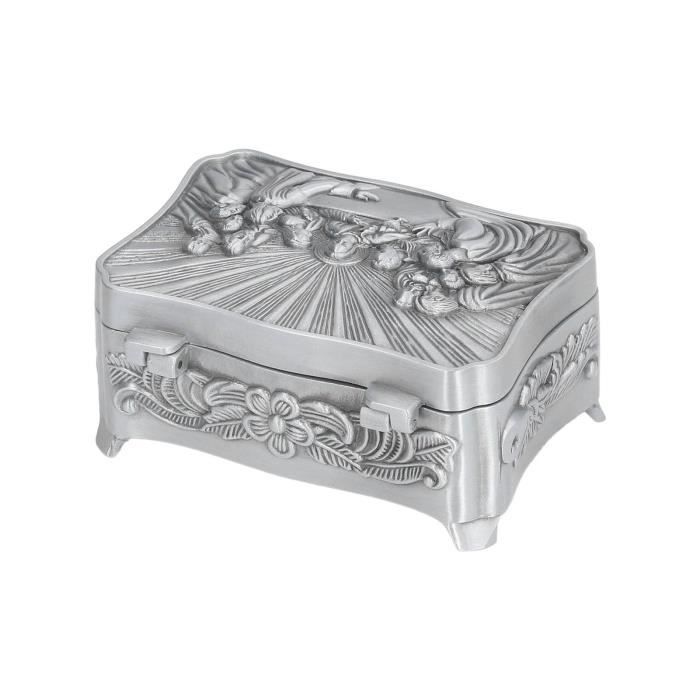 Zerone Boite Souvenir Boite A Bijoux Vintage Mini Taille Style Vintage En Alliage De Zinc Shell Doublure Douce Boite Au Tresor Cdiscount Maison