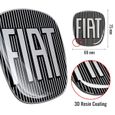 Autocollant Fiat 3D Remplacement Logo Noir pour 500X, Avant-1