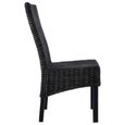 Excellent Lot de 6 Chaises de salle à manger Design Contemporain Chaises à dîner - Ensemble de 6 Fauteuil chaises Noir Rotin ®LOPJTS-1
