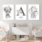 3 Affiche Animaux De La Foret Chambre Bebe 30x40cm Poster Savane Enfant Affiches Lion Elephant Girafe Tableau Animaux Jungle Enfant Toile Décoration Murale Chambre Bébé Fille Garcon Cadeau Sans Cadre