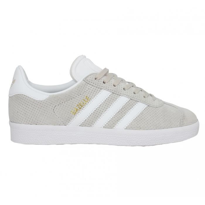 Baskets ADIDAS Gazelle velours perfo Femme 36 Gris Cdiscount