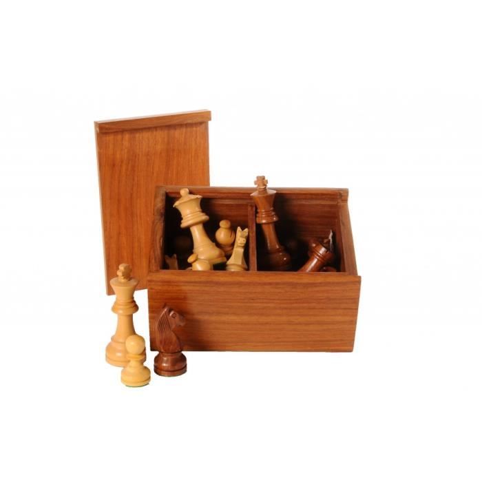 Engelhart Jeu Échecs & Dames 2 En 1 Bois 40 Cm - Complet Avec Sacs Et Pièces, Pour Débutants
