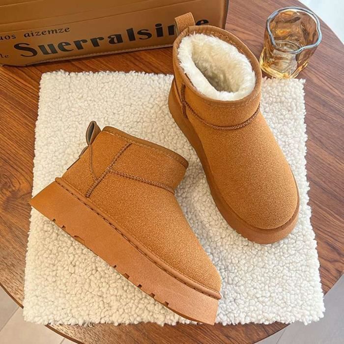 Bottes D'hiver Tecnica Femme Fourrure Chèvre Marron - Taille US 6.5 (EU 37), Talon Moyen, Vintage