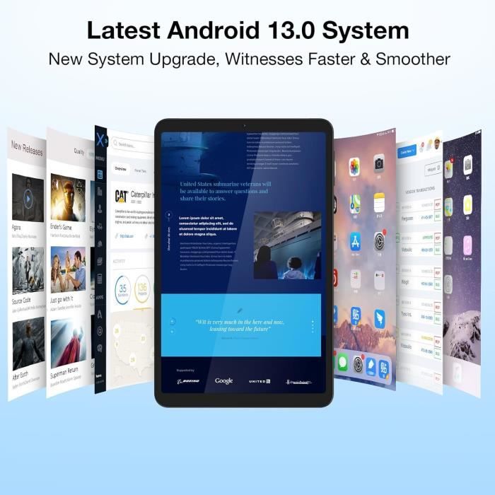 Tablette Android 13 T20 Mini, Tablette Tactile 8.4 Pouces 2.3K, Tablet 13Mp  5060Mah Octa Core 9Go+128Go-1To, Tüv Certificat, [J1474]