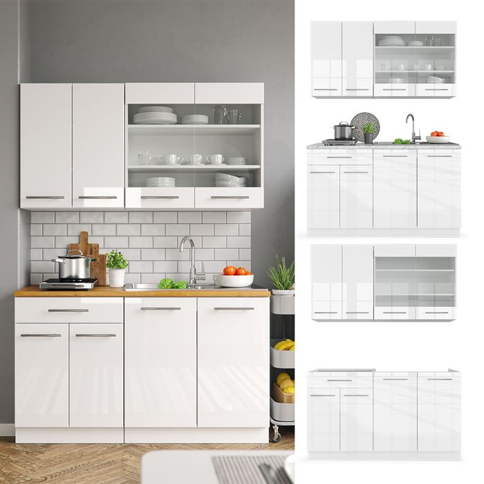 MEUBLE SOUS-PLAN 80 cm Meuble de cuisine Kitchenette Fame-Line blanc