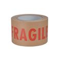 1 rouleau de ruban adhésif en papier écologique avec inscription « Fragie » 75 mm x 50 m pour emballage des petits colis, Scotch Kra-2