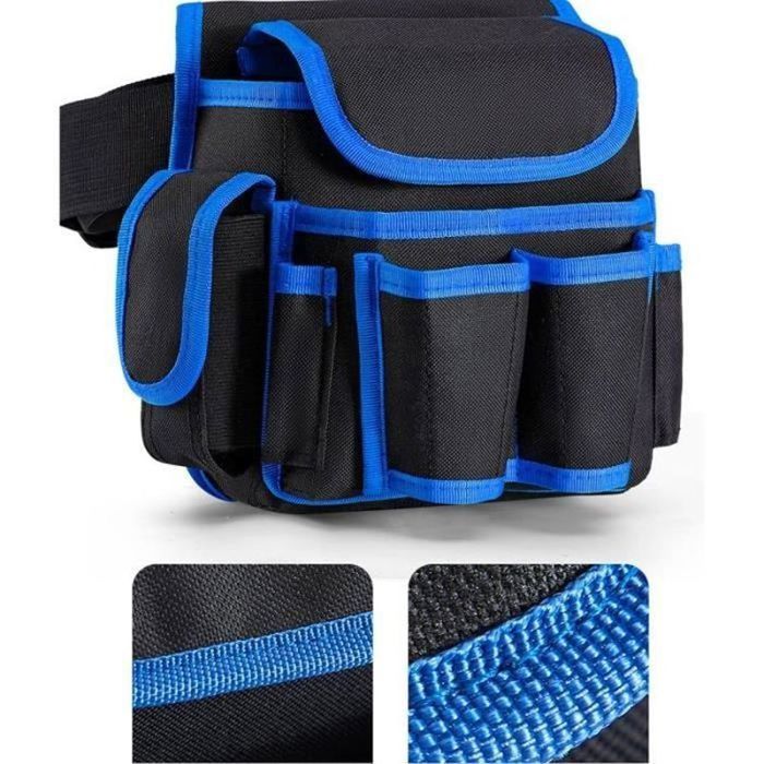 Sacoche Organisateur Pour Outillage – Petit Format – Noir – 11,5 X 6,3 X 1,54 Pouces