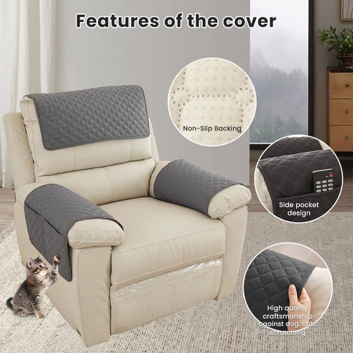 GES - Housse d'accoudoir de fauteuil roulant 1 paire de coussins d