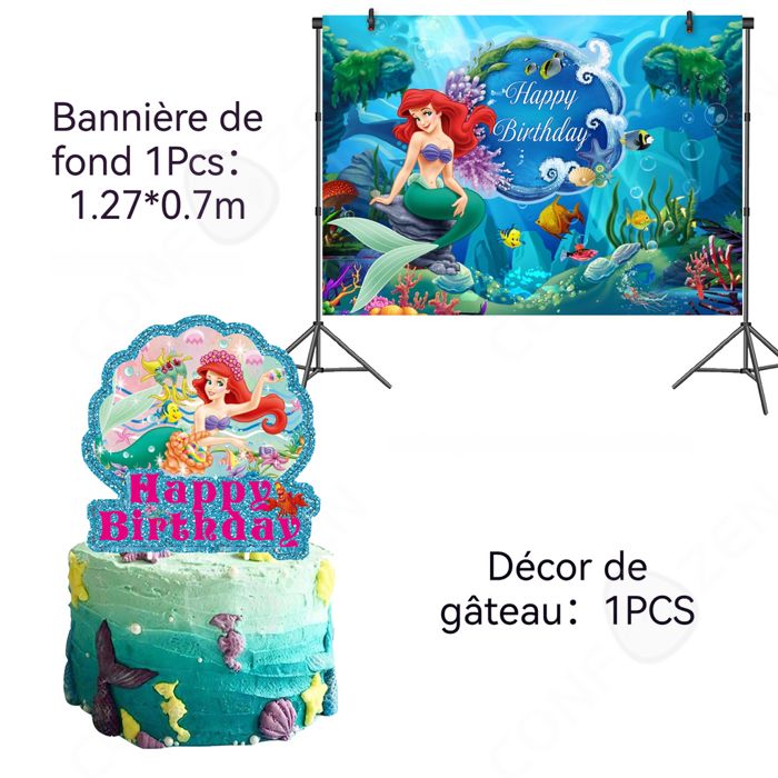 18 Pièces Déco Anniversaire Sirène Magique – Thème Océan & Petite Sirène, Suspensions 3D Poissons Tropicaux, Hippocampes & Coquillages Pour Fête Enfant Princesse