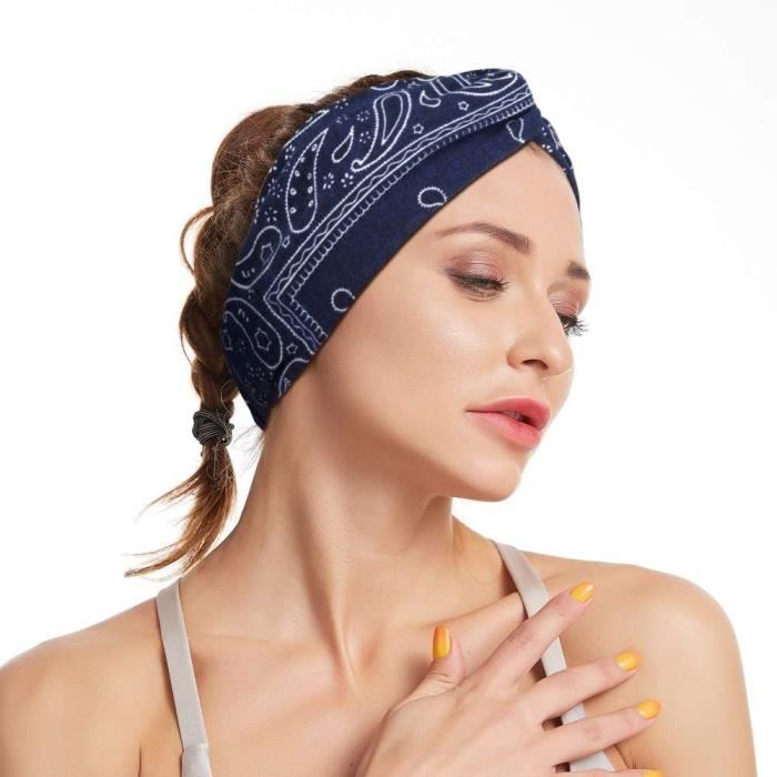 Bandeaux élastiques pour cheveux pour femmes, bandeaux de maquillage pour  femmes, bandeaux pour filles, turban pour