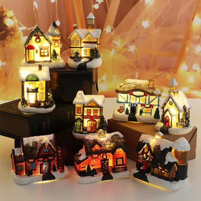 Decoration de noel village miniature clearance