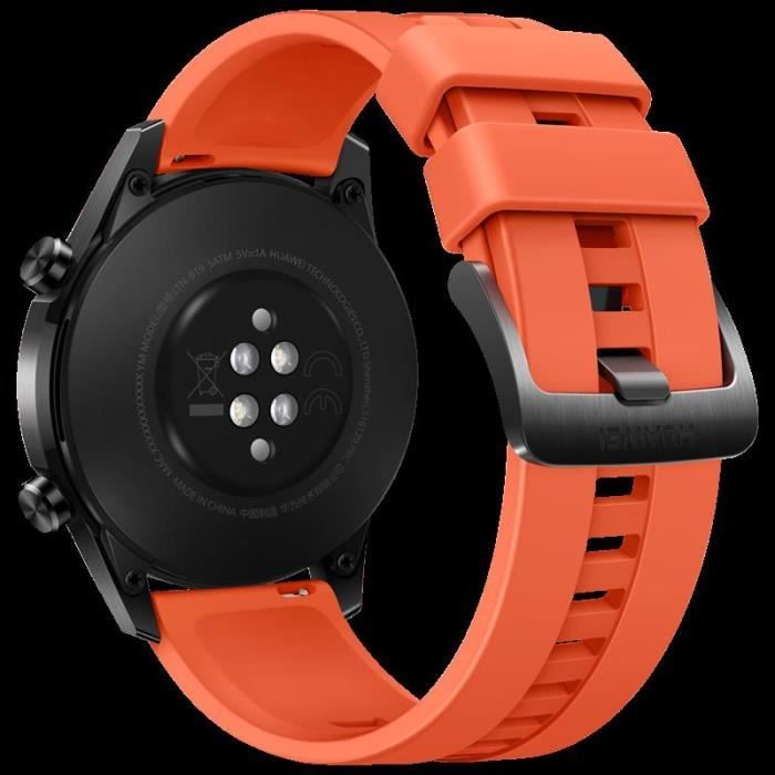 HUAWEI WATCH GT 2 Montre Intelligente 4Go Orange Cdiscount