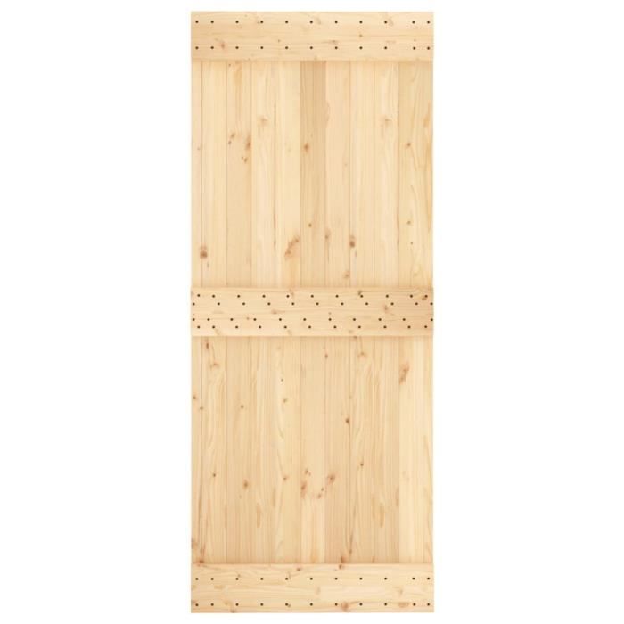 Porte Intérieure Narvik, 85x210 Cm, Bois Massif De Pin, Neuve