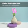 2pcs artificiels de simulation de d'orchidée en fausse phalaenopsis fleur-plante artificielle - fleur sechee vase - coupe - fleur-3
