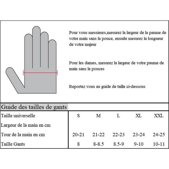 taille gants homme