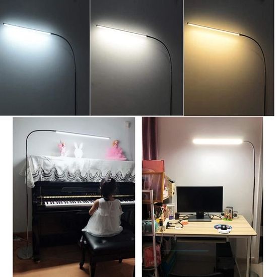 Lampe de sol LED moderne avec protection des yeux réglable ABS Lampe de sol LED moderne avec protection des yeux réglable ABS