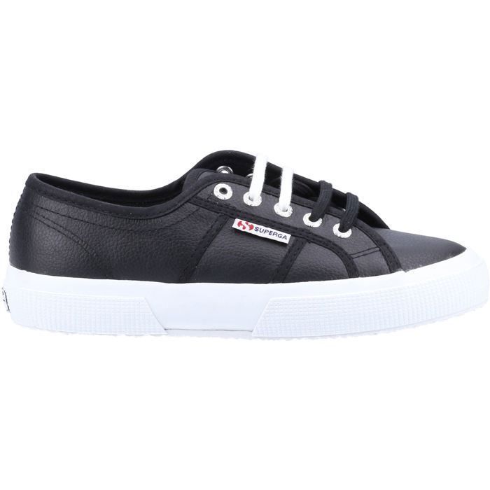 Chaussures Homme SUPERGA 2750 Efglu Cuir Noir Lacets