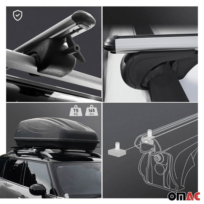 Barres De Toit Transversales Pour Ford Kuga (2008-2012) - Marque Turtle - Neuf