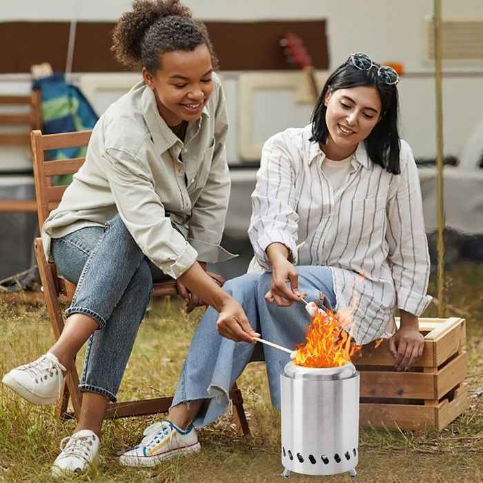 Brasero Exterieur Foyer Pliant Portatif Avec Sac De Transport, Foyers