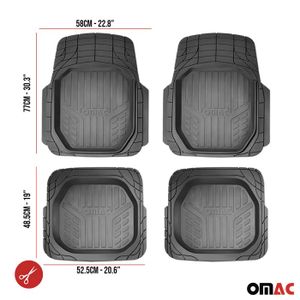Tapis De Sol Sur Mesure Pour Kia Venga (2010+) - Antidérapant, Renforcé Et Noir